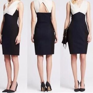 Banana Republic Sloan Fit Colorblock Cutout Sheath Dress (Size 12)